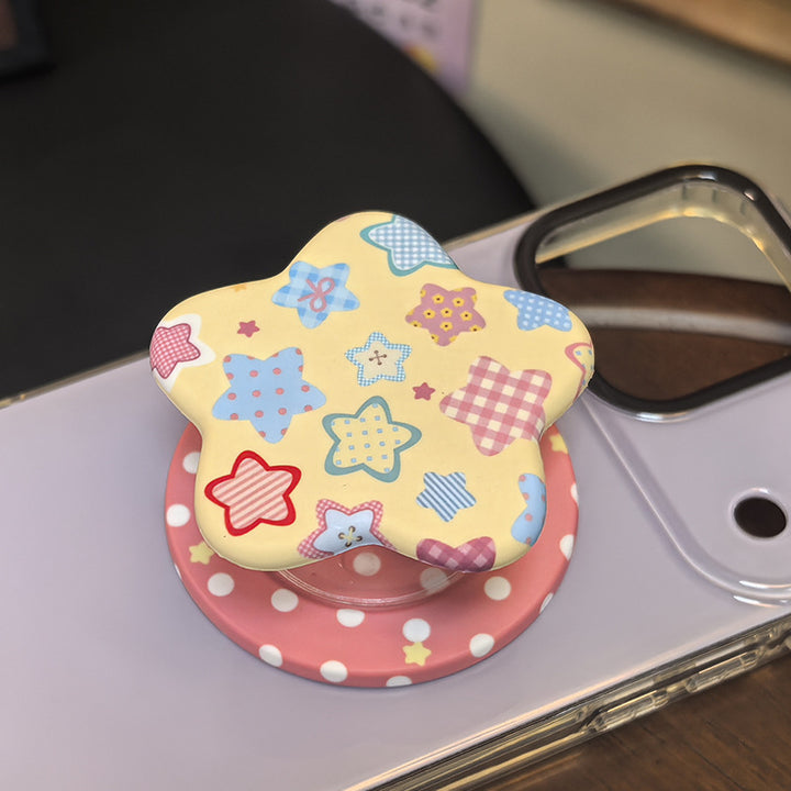 Decorative Star-Shaped Phone Grip Bowlift
