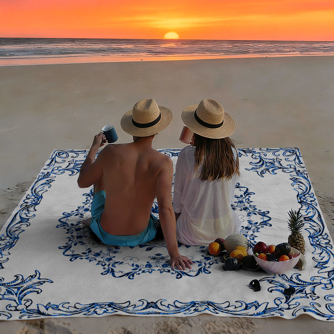 Mandala Design Beach Mat Bowlift