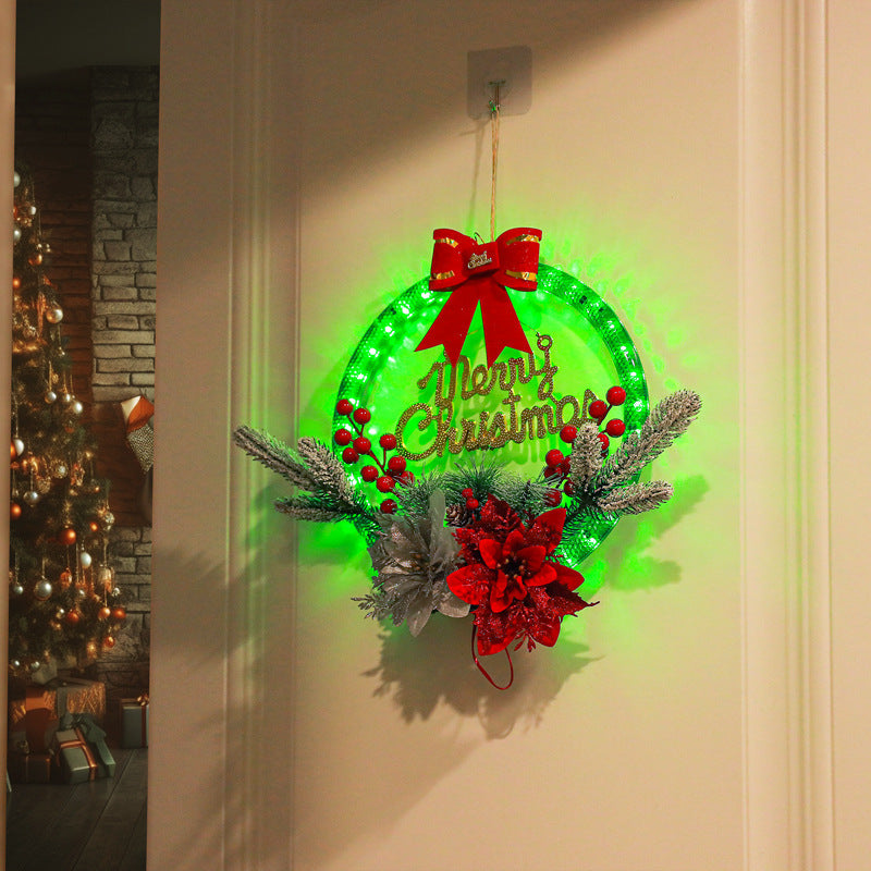 Illuminated Christmas Wreath Bowlift
