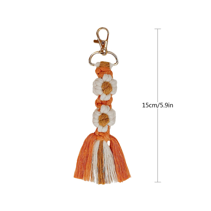 Macrame Keychain Strap with Floral Design Bowlift