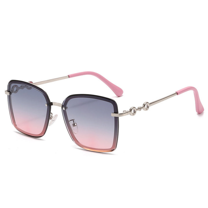 Women's square sunglasses with mirrored lenses and elegant detail Bowlift