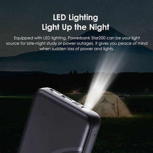 High-capacity wireless power bank with integrated retractable charging cables and LED battery indicators Bowlift