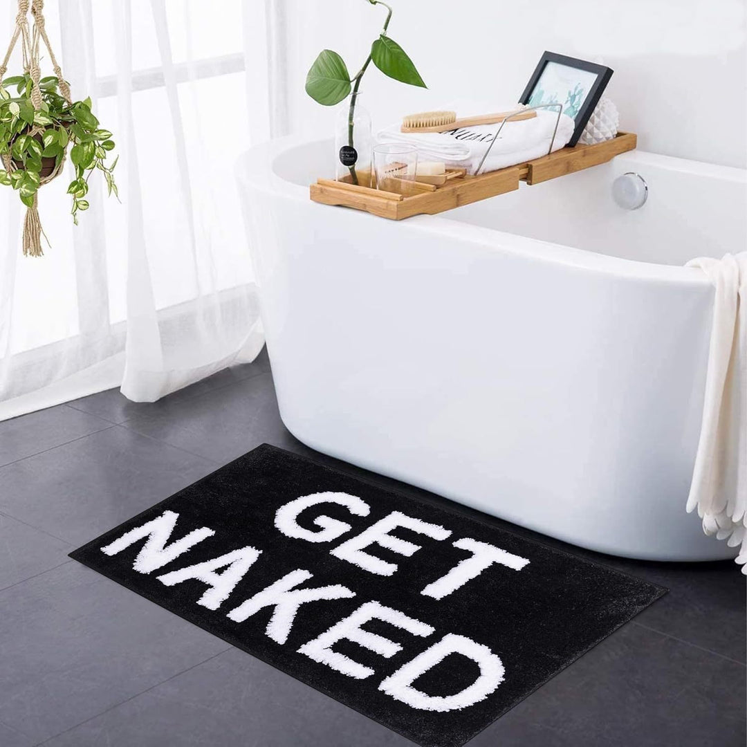 Playful Text Bath Mat Bowlift