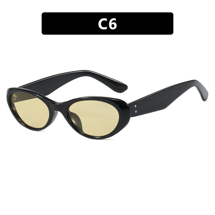 Women's fashionable Cat-Eye sunglasses with high-quality plastic frame and UV protection Bowlift