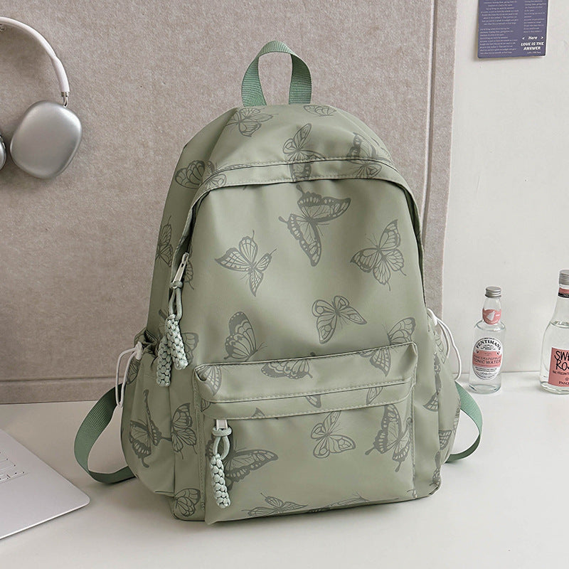 Elegant Butterfly Print Backpack Bowlift