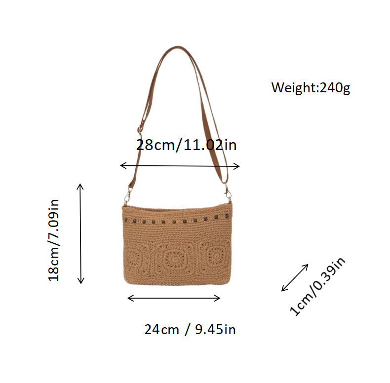Handbag with Fine Crochet Patterns Bowlift