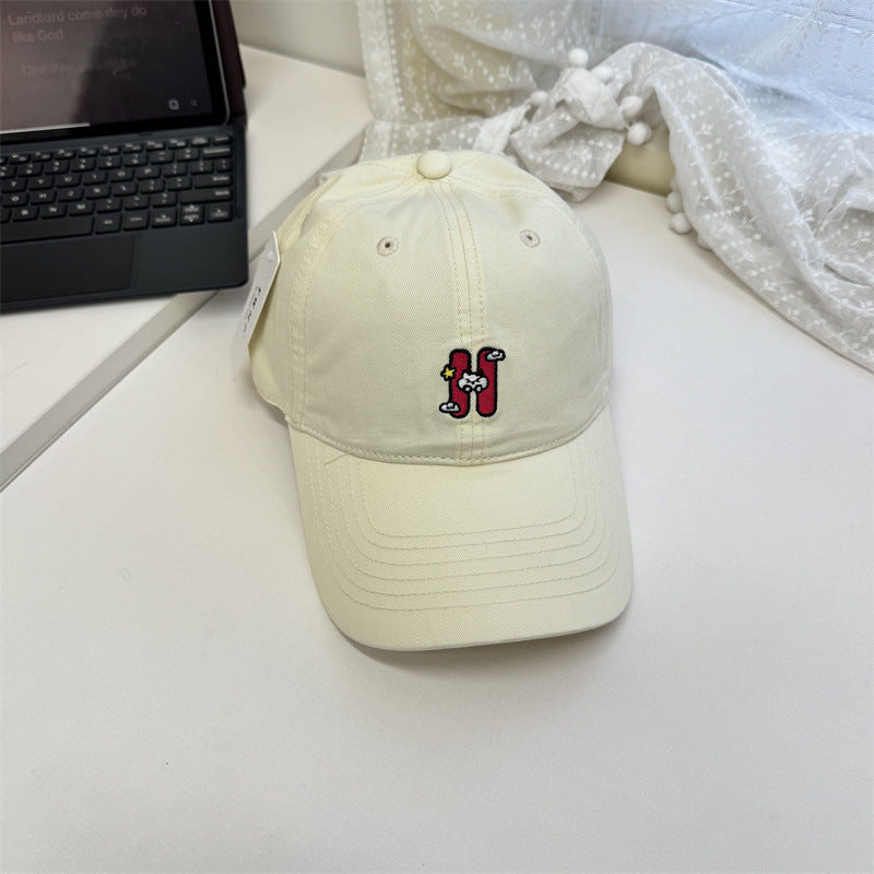 Women's Casual Embroidered Baseball Cap Bowlift