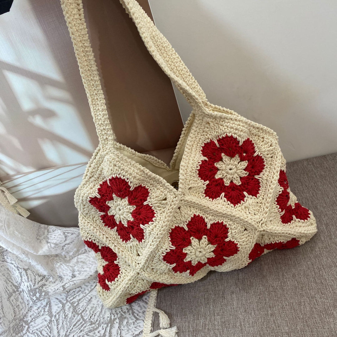 Handcrafted Flower Pattern Bag Bowlift