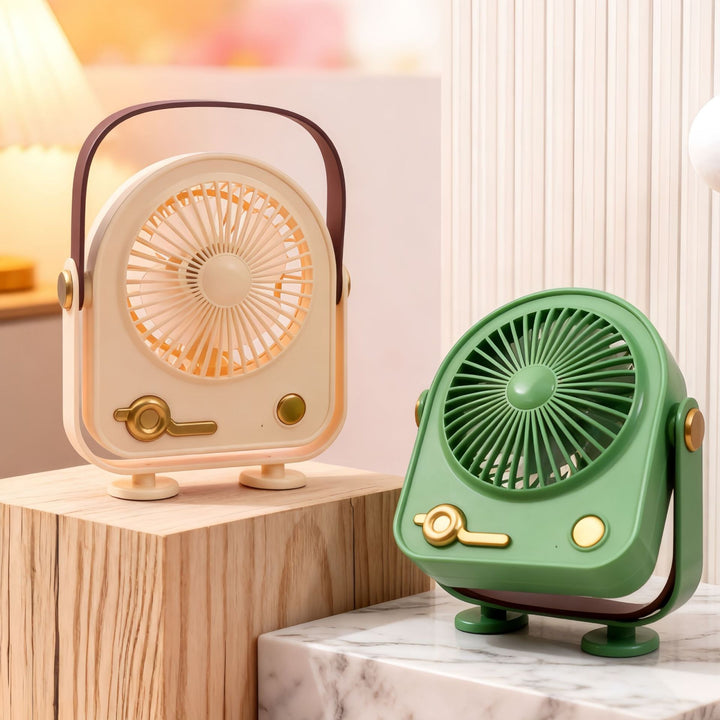 Ladies portable desk fan with ergonomic design and USB connection Bowlift