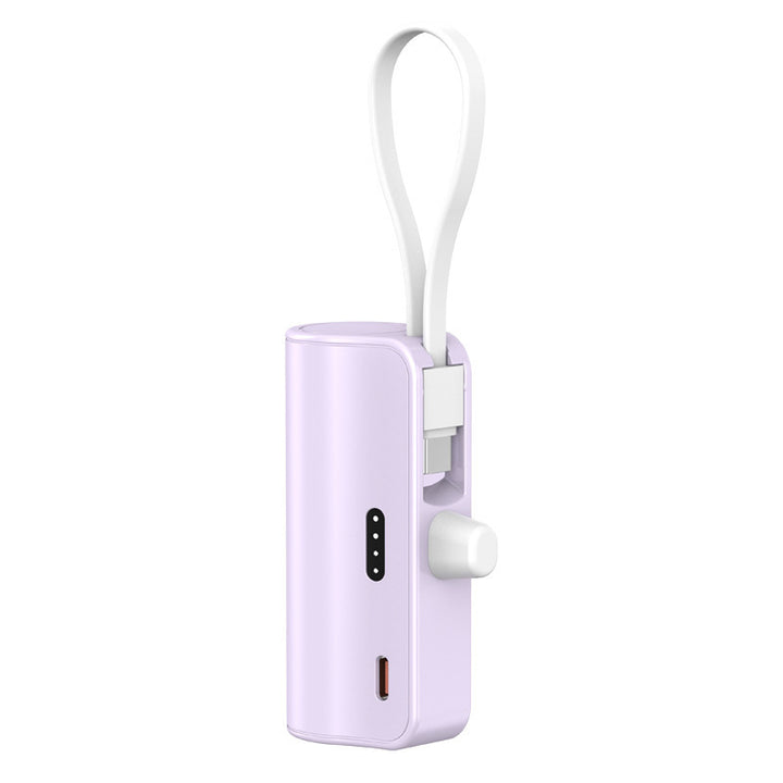 Portable power bank with integrated charging cable and compact design Bowlift