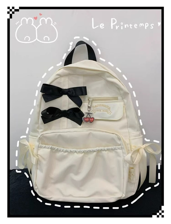 Cute Bow-Detail Backpack Bowlift