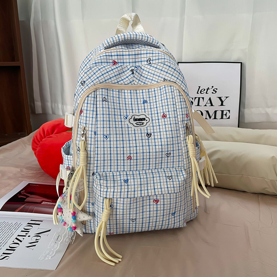 Cute Multi-Pocket Printed Backpack Bowlift