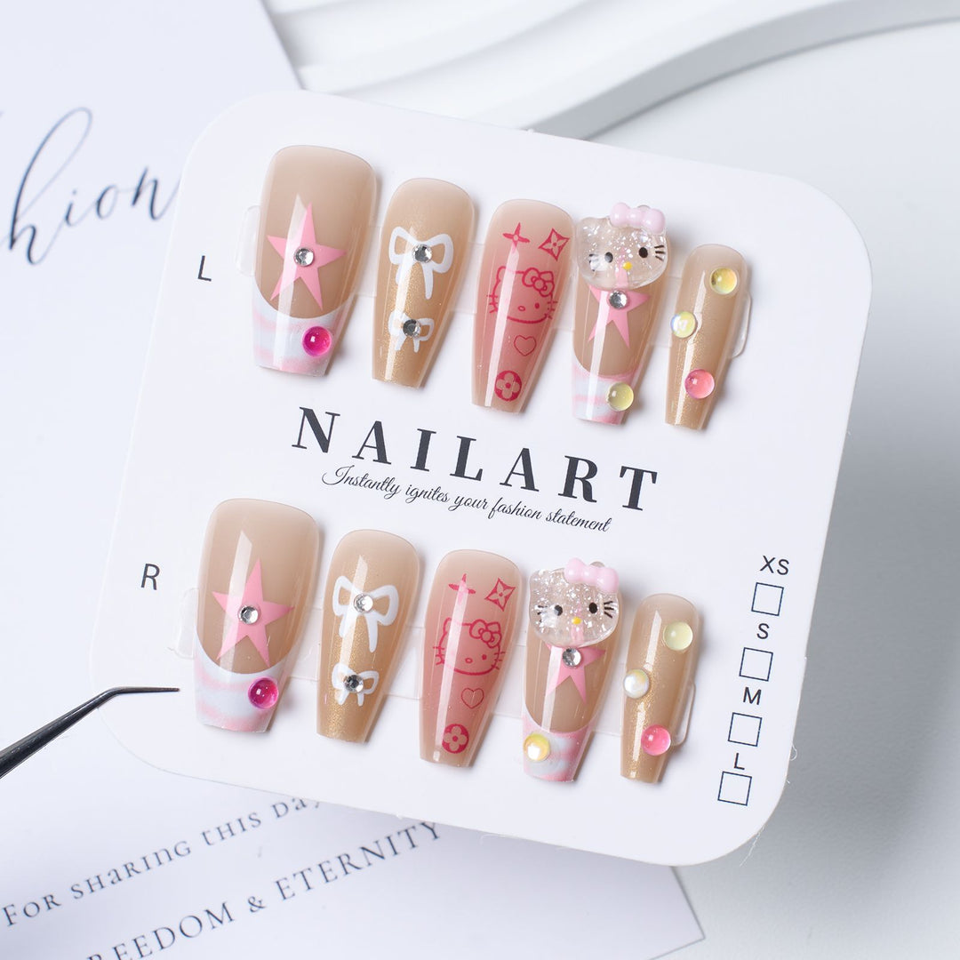 Playful Character-Themed Press-On Nails Bowlift
