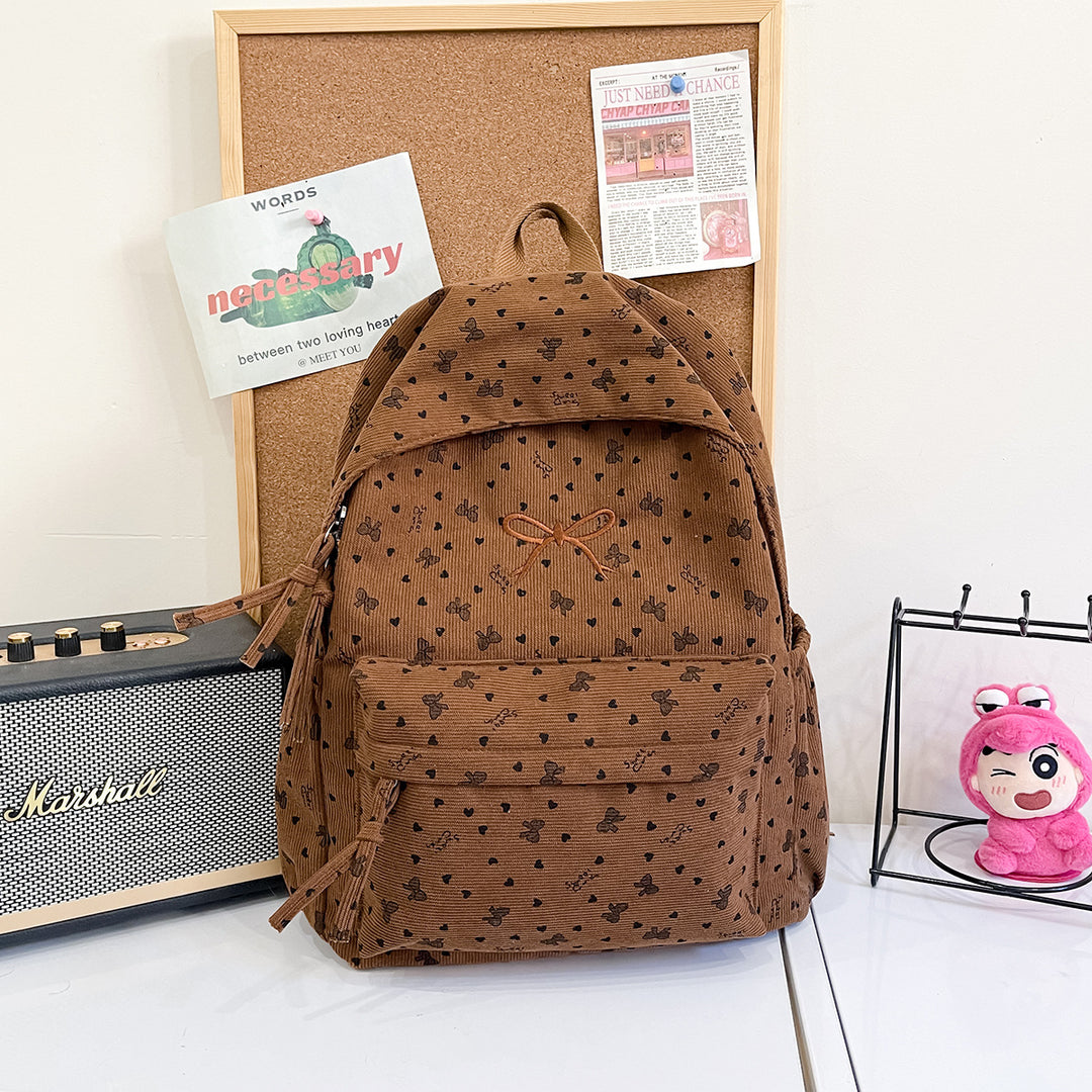 Floral-Patterned Travel Backpack Bowlift