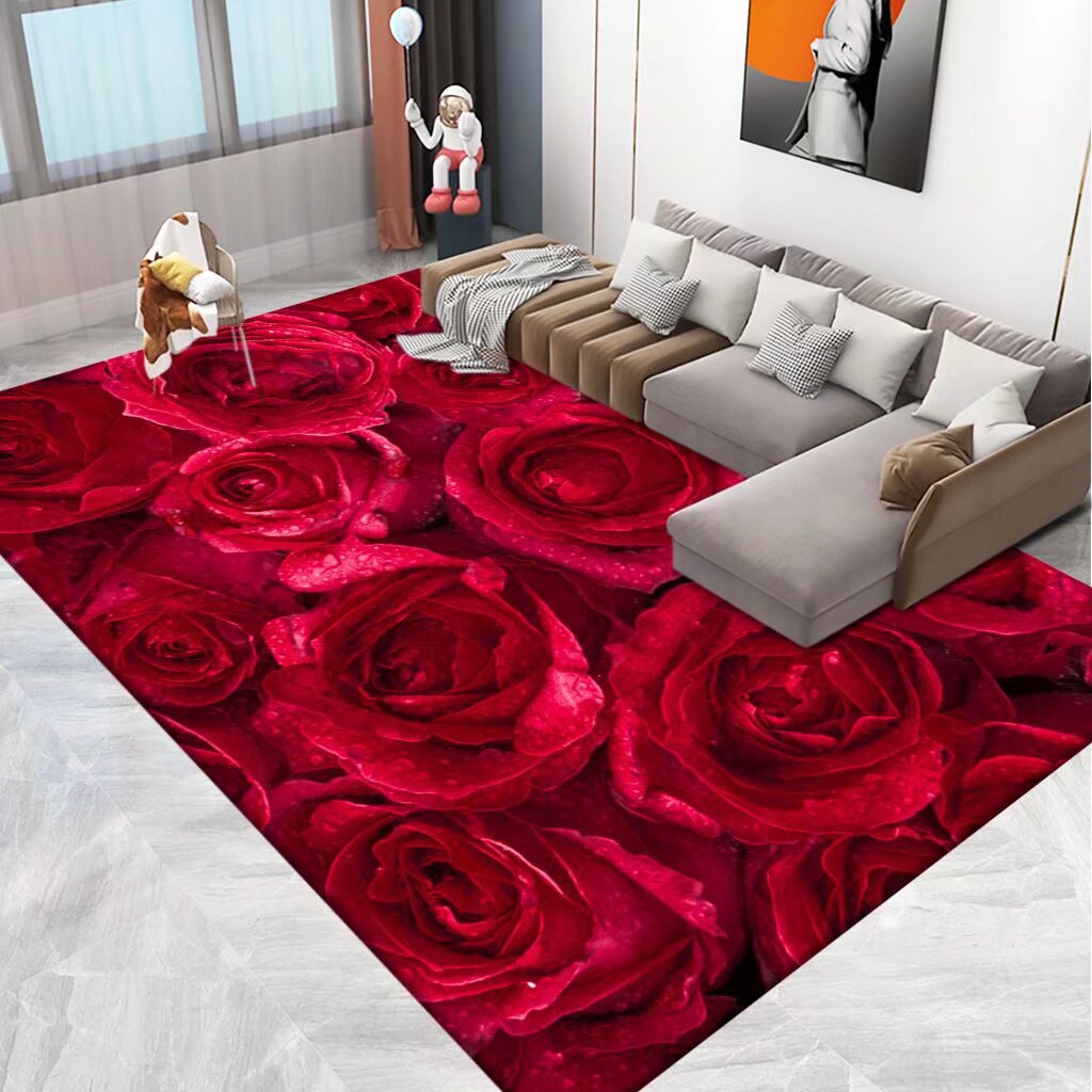 3D Printed Floral Area Rug Bowlift
