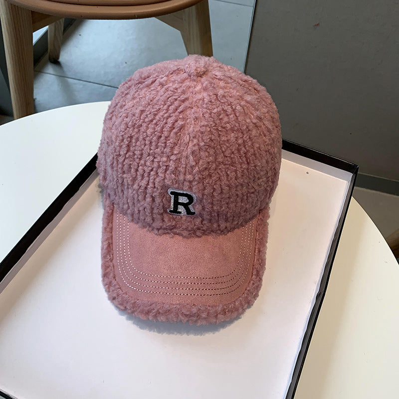 Women's Fuzzy Plush Baseball Cap Bowlift
