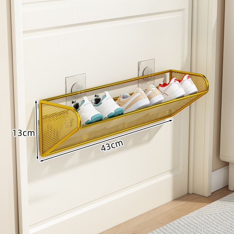 slim overdoor mesh shoe rack organizer with ventilated angled shelf Bowlift