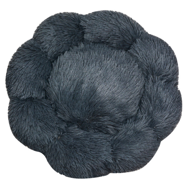 Flower-Shaped Plush Dog Bed