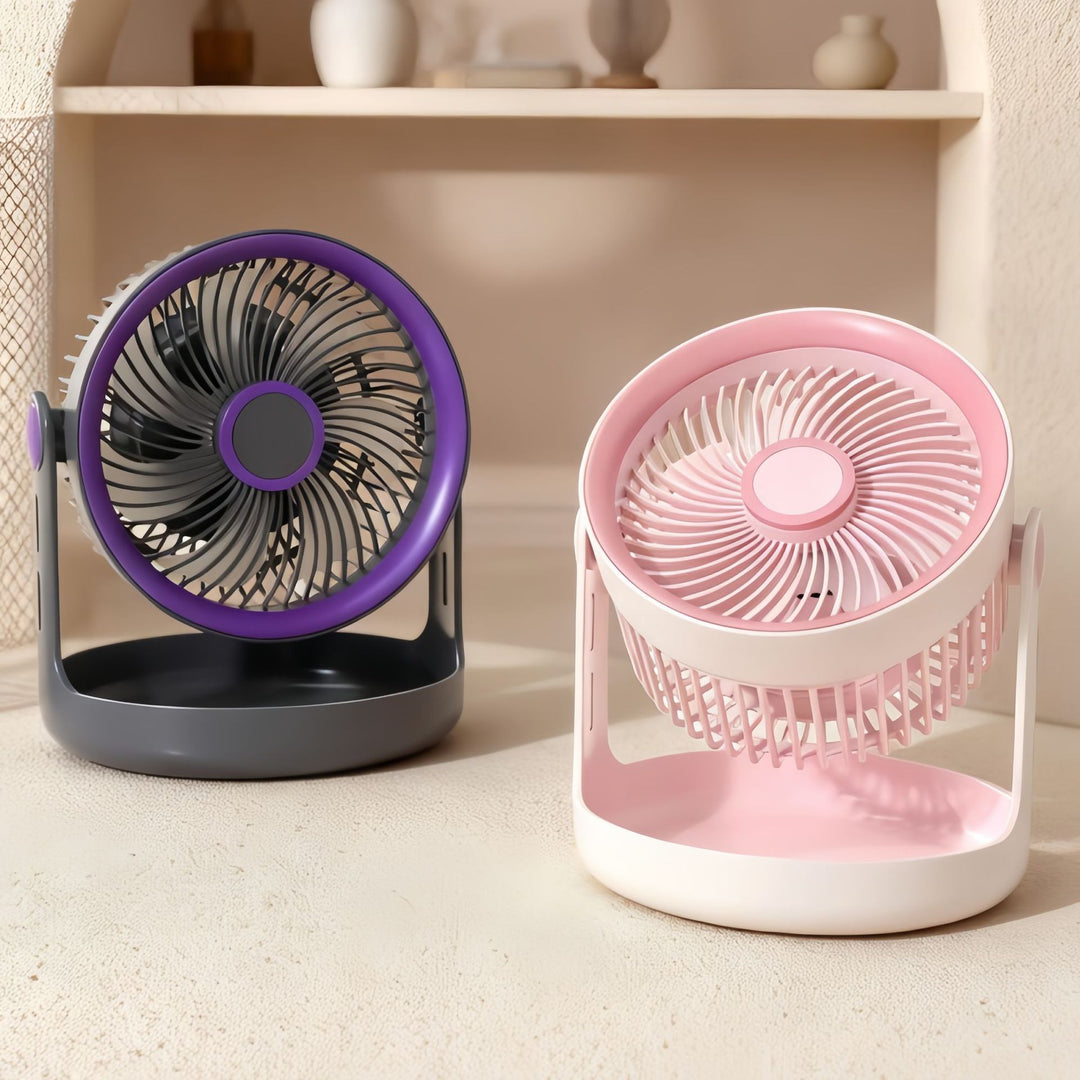 Portable table fan with flexible cooling function Bowlift