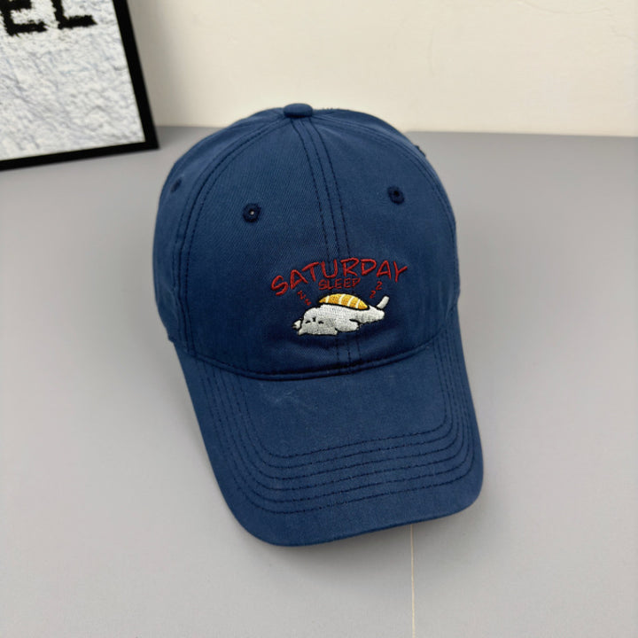 Unisex Playful Embroidered Cap Bowlift