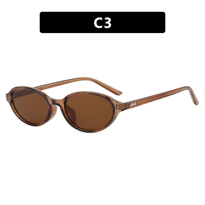Women's fashionable sunglasses with oval frame and UV protection Bowlift