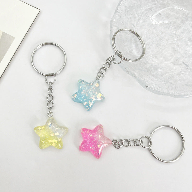 Star-Shaped Acrylic Keychain Bowlift