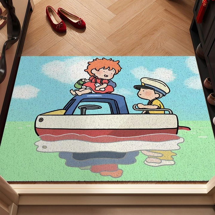 Cartoon-Themed Floor Mat Bowlift