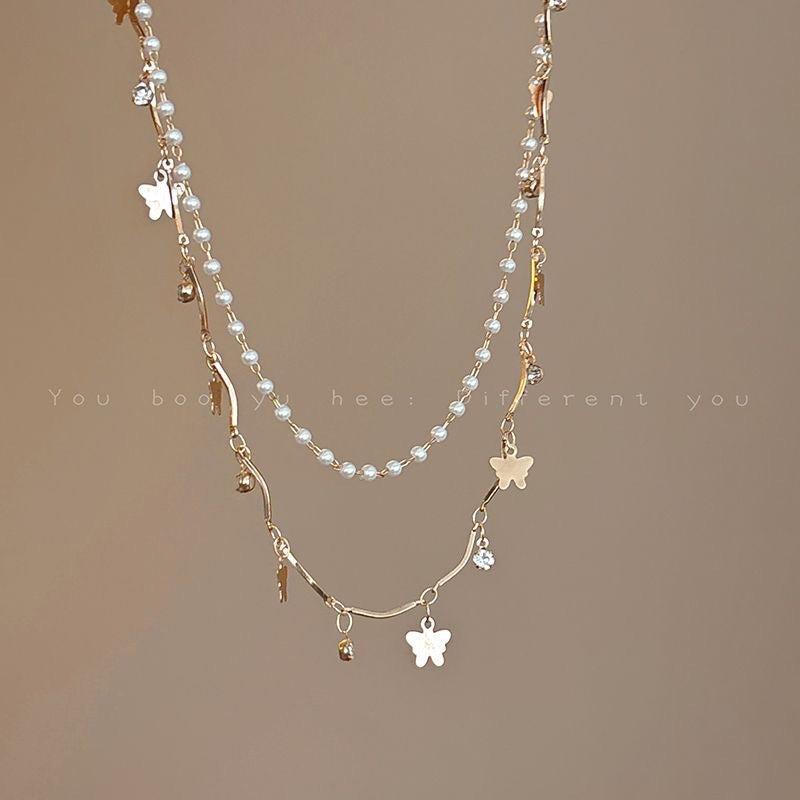 Layered Opal and Pearl Necklace Bowlift