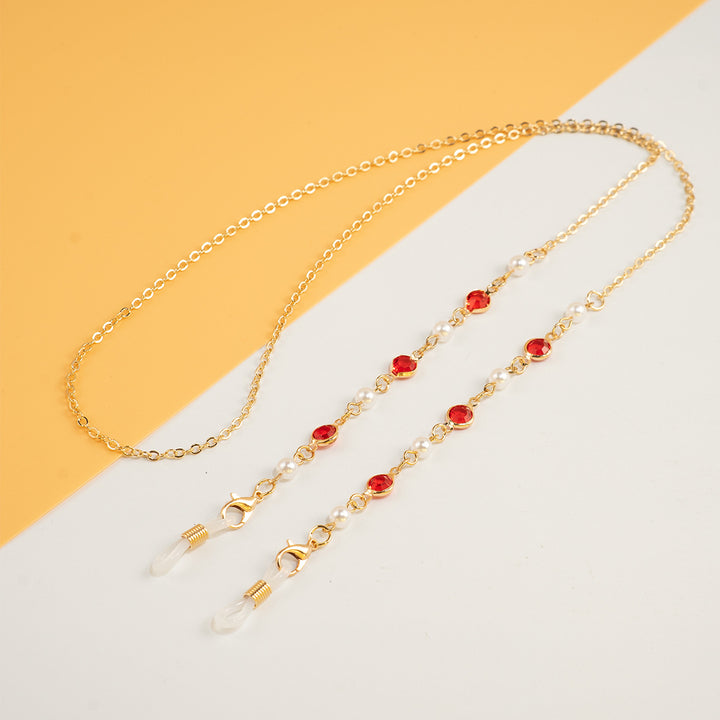 Pearl and Crystal Eyewear Chain Bowlift