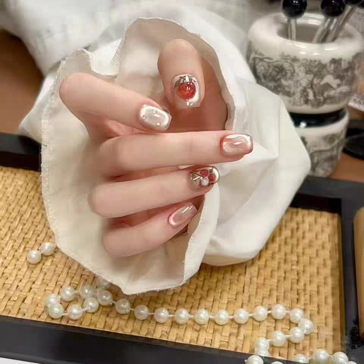 Whimsical Cat-Themed Press-On Nails Bowlift