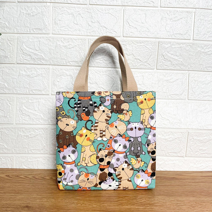 Cute Cat Print Tote Bag Bowlift