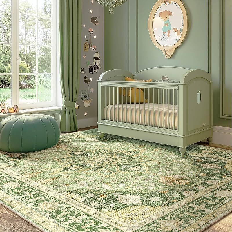 Elegant Floral Pattern Area Rug Bowlift