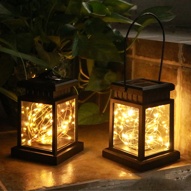 Solar Hanging Lantern With Realistic Flickering Flame LED Candle And Waterproof Outdoor Design Bowlift