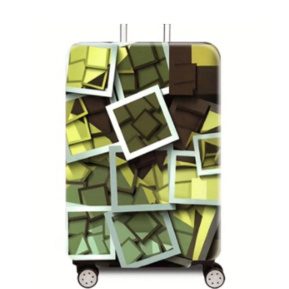 Women's hard-shell suitcase with creative multi-format pattern Bowlift