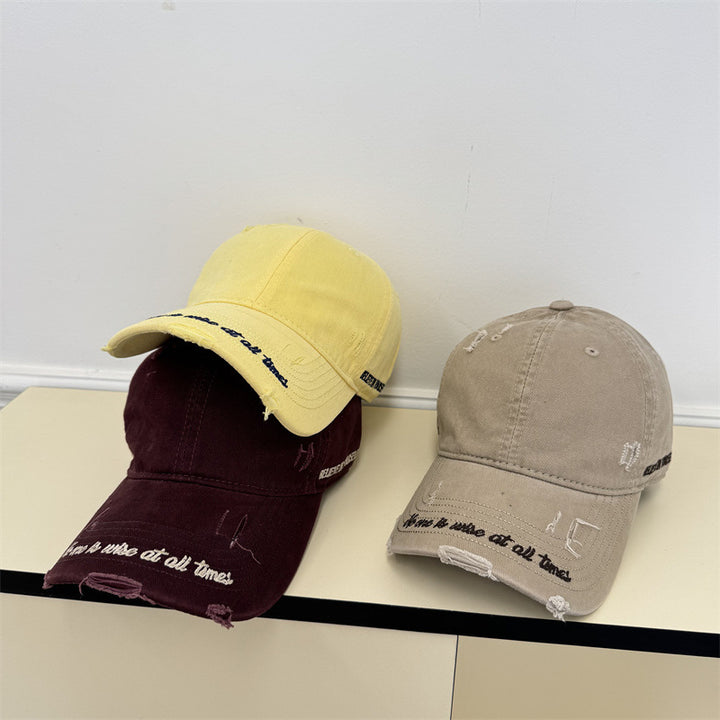 Men's Vintage Distressed Baseball Cap Bowlift