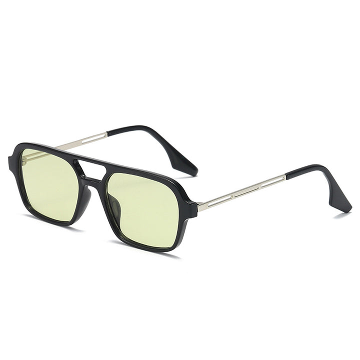 Women's trendy square sunglasses with transparent frame and gentle lenses Bowlift