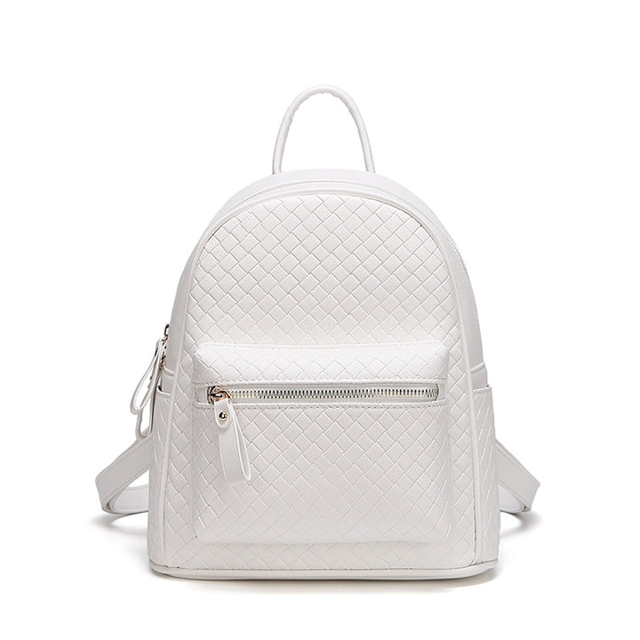 Woven Leather Mini Backpack Bowlift