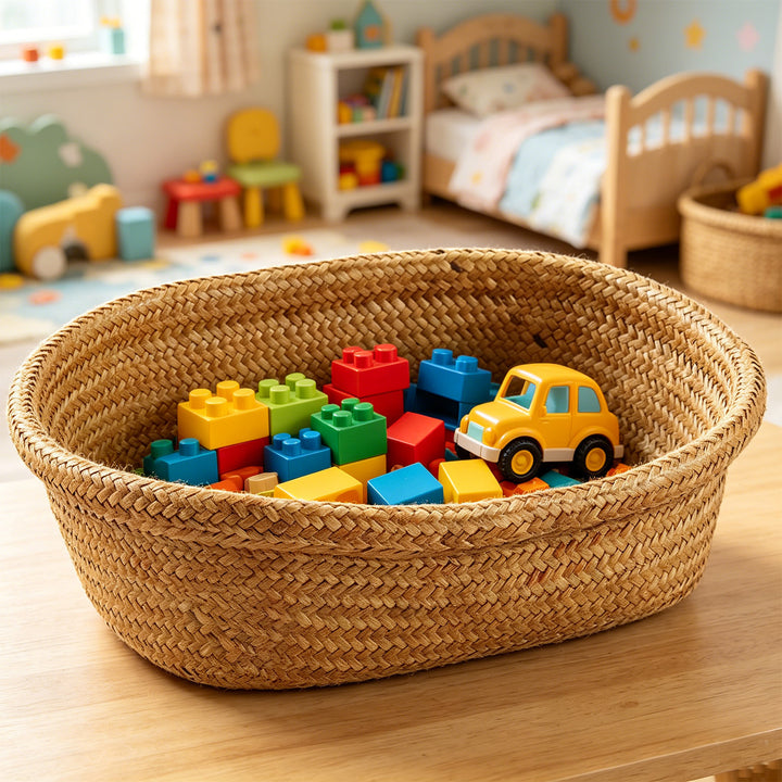 Natural Woven Serving Basket Bowlift