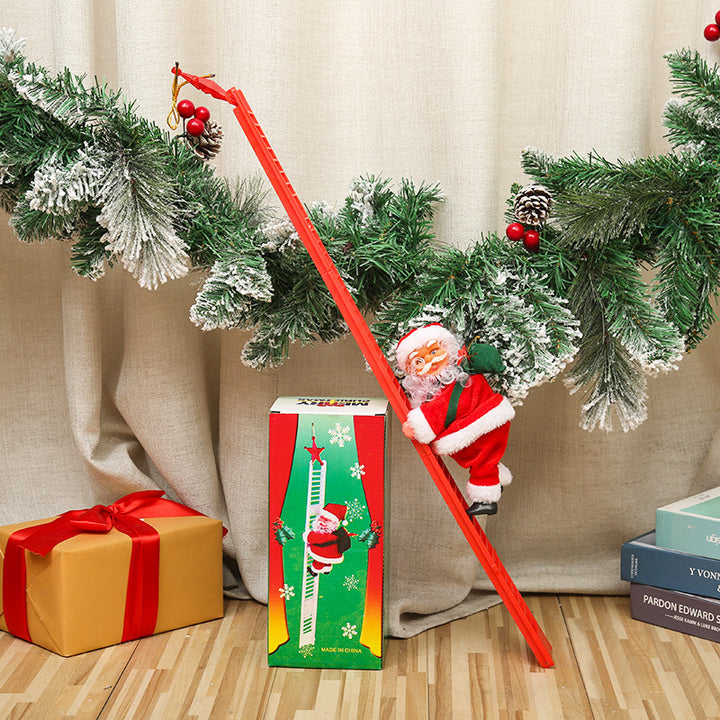 Parachuting Santa Claus Hanging Christmas Ornament With Fabric Canopy And Decorative Suspension Cords