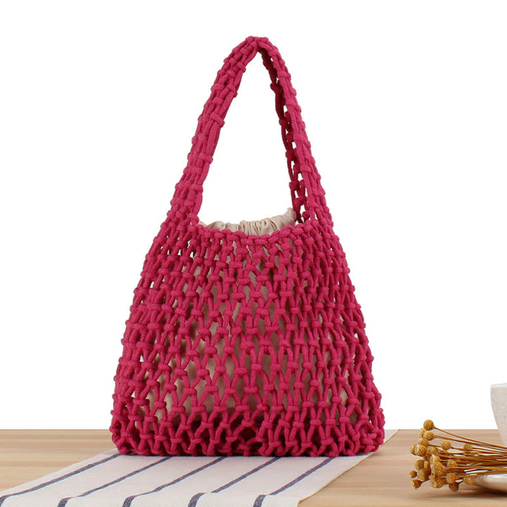 Handcrafted Tote Bag in Modern Mesh Design Bowlift