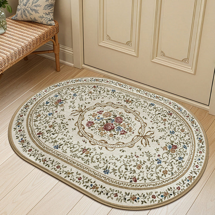 Elegant Floral Design Area Rug Bowlift