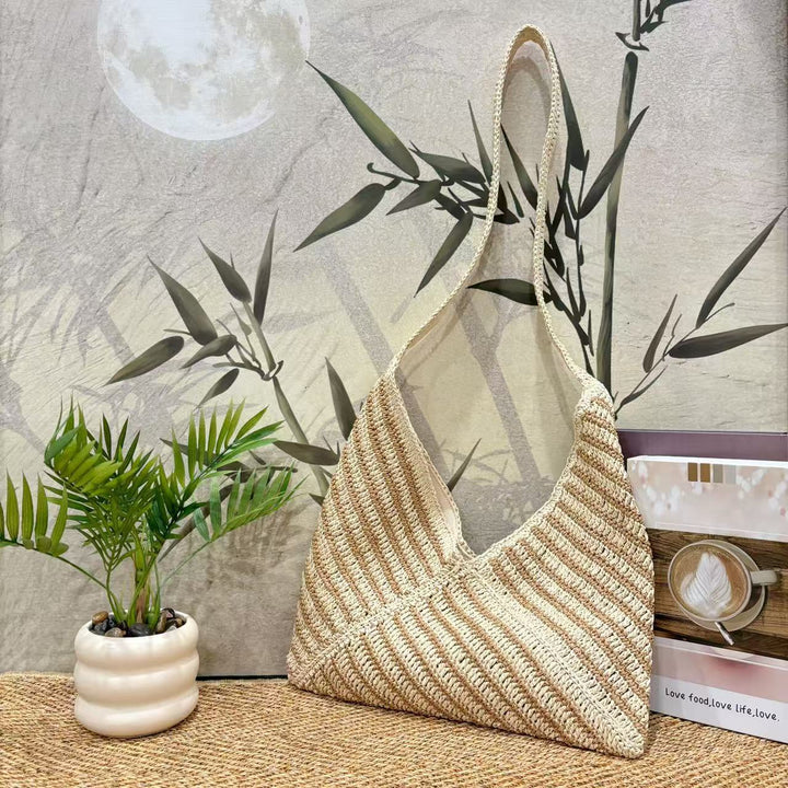 Handbag with Modern V-Design Bowlift