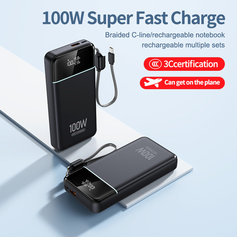Powerful power bank with Intelligent Usb-C fast charging and digital charge level indicator Bowlift