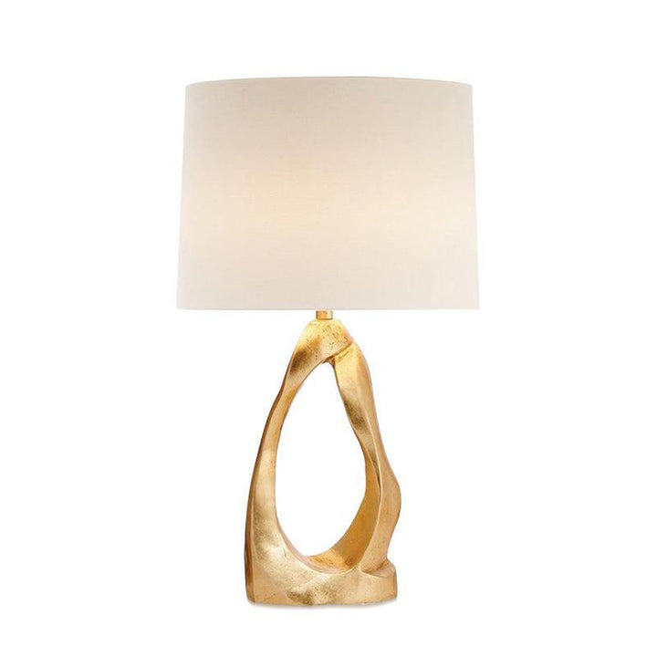 Sculptural Table Lamp with Elegant Gold Base