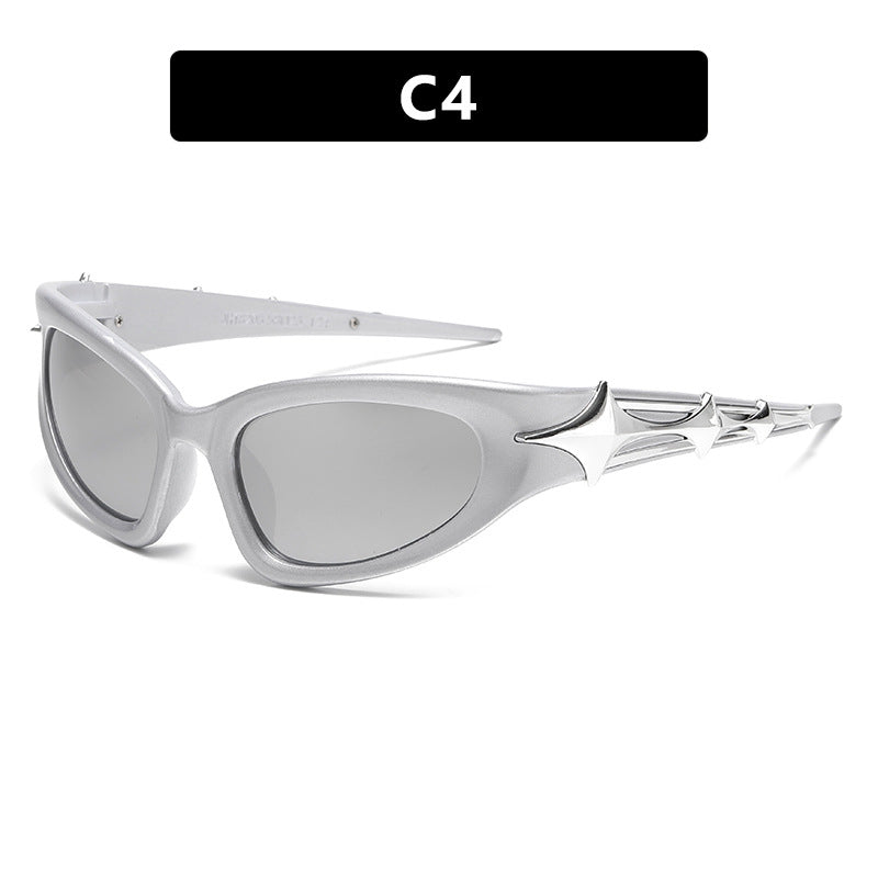 Women futuristic sunglasses with unique star design Bowlift