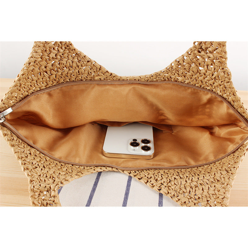 Shoulder Bag Made of Sustainable Rattan Weaving Bowlift