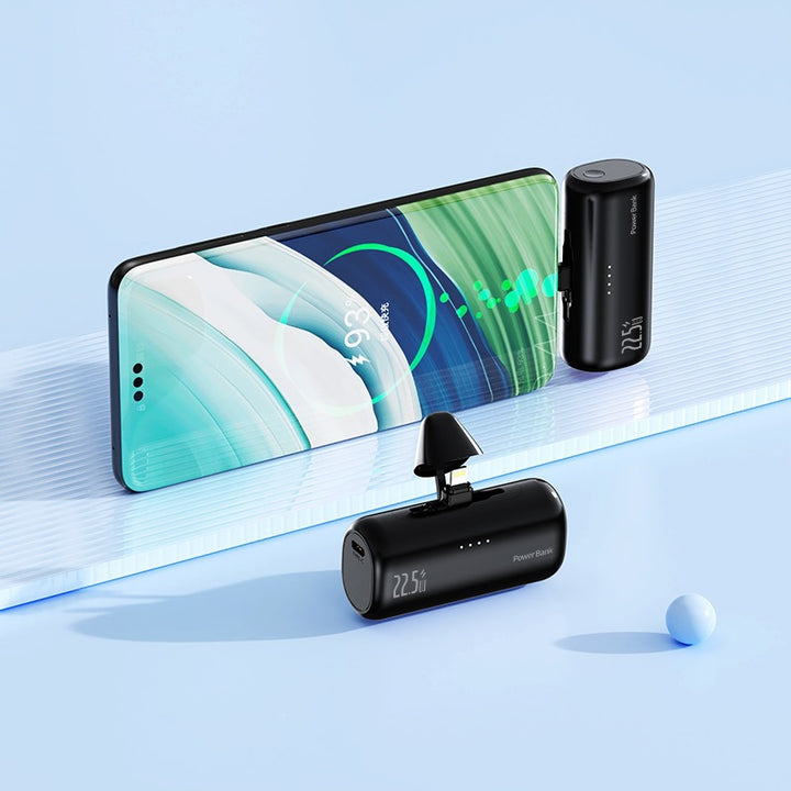 Compact power bank with integrated charging adapter Bowlift
