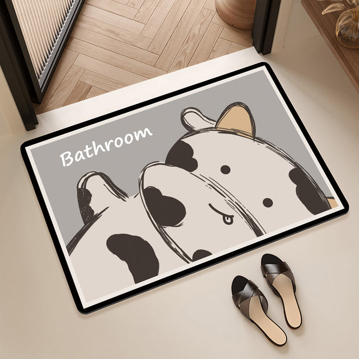 Cute Cartoon Bear-Themed Bath Mat Bowlift
