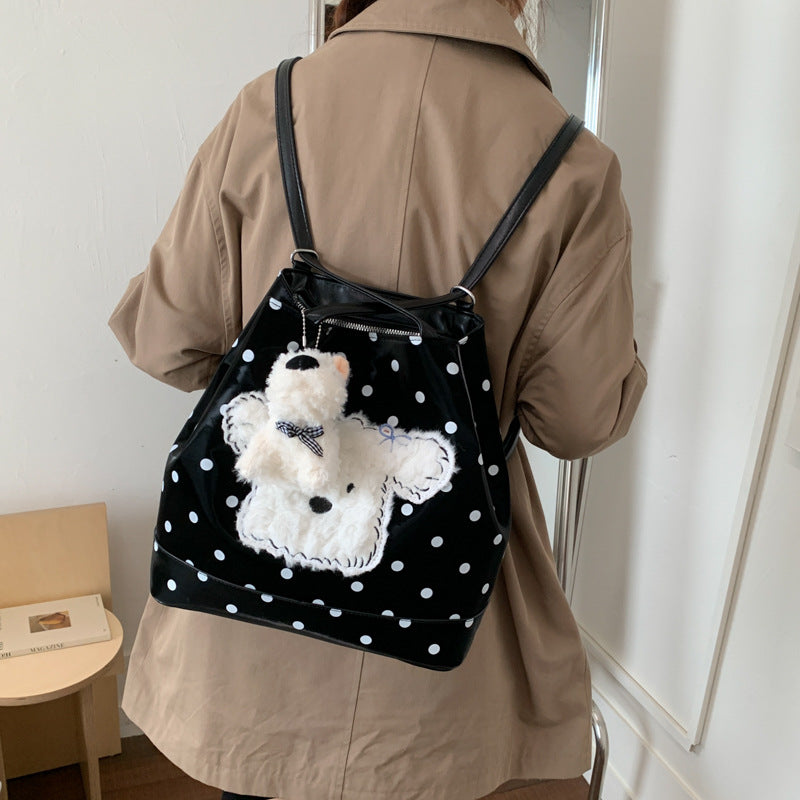 Plush shoulder bag with playful dog motif Bowlift