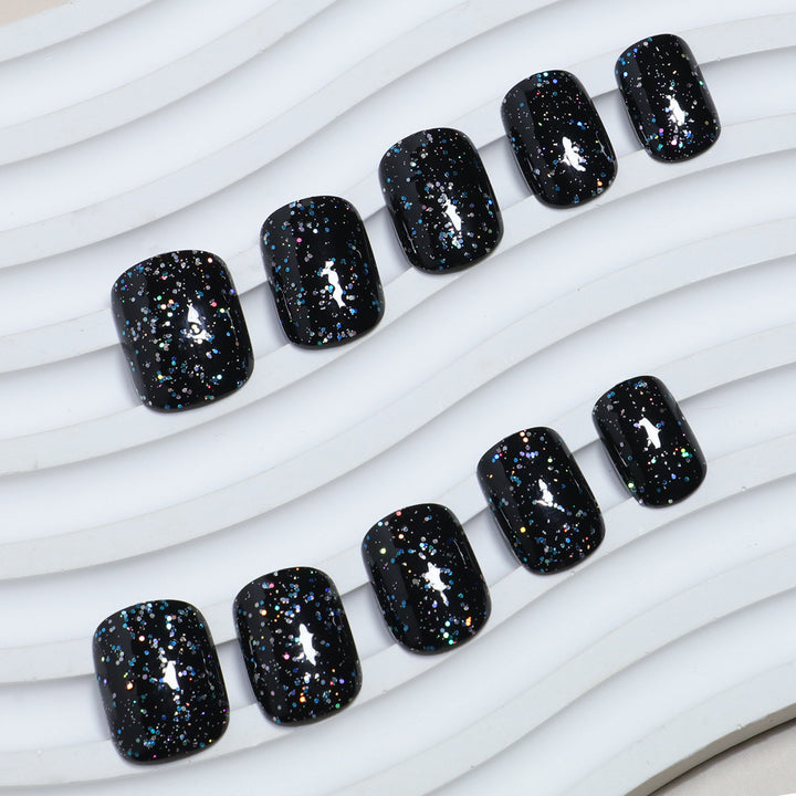 Sparkling Glitter Press-On Nails Bowlift